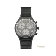 SWATCH Moon Shadow chrono quarzo cassa e cinturino plastica nera new